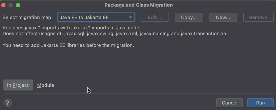 Frameworks - Migration from Java EE to Jakarta EE
