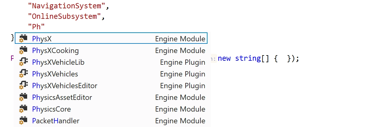 Code completion for module and plugin names