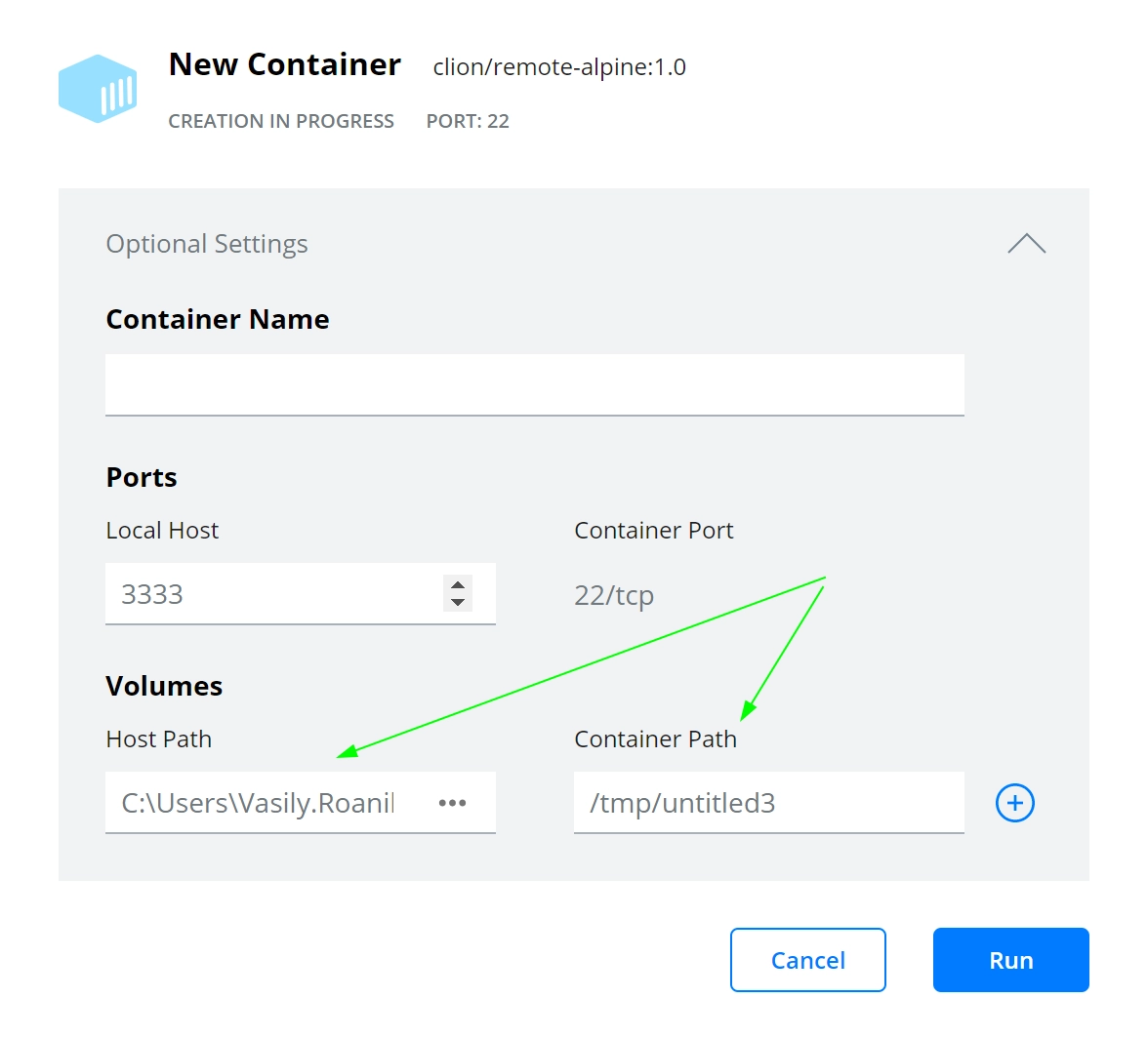 Docker configuration