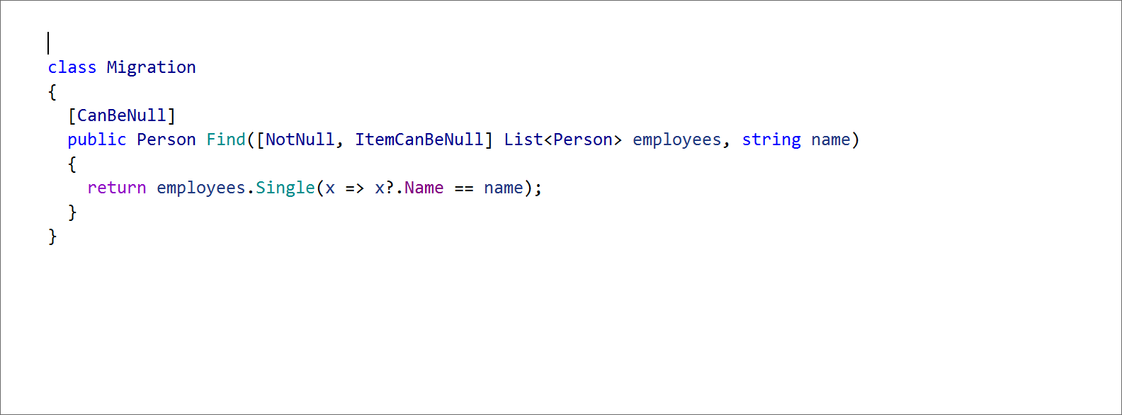 Migration to nullable reference types