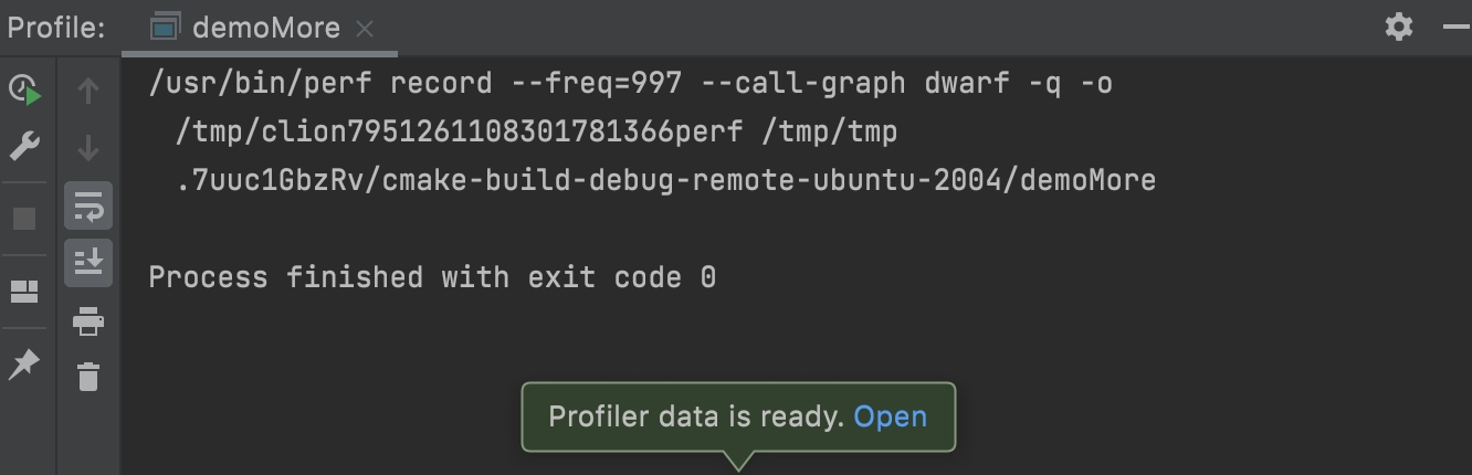 Profiling data collected