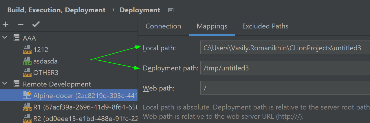 Remote mappings