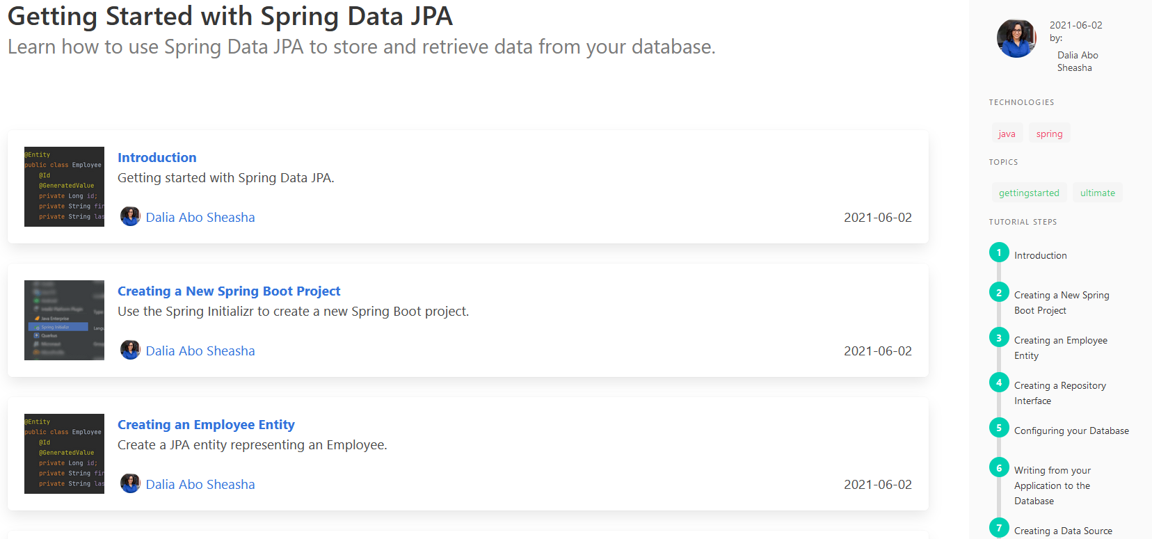 Spring data hot sale jpa example