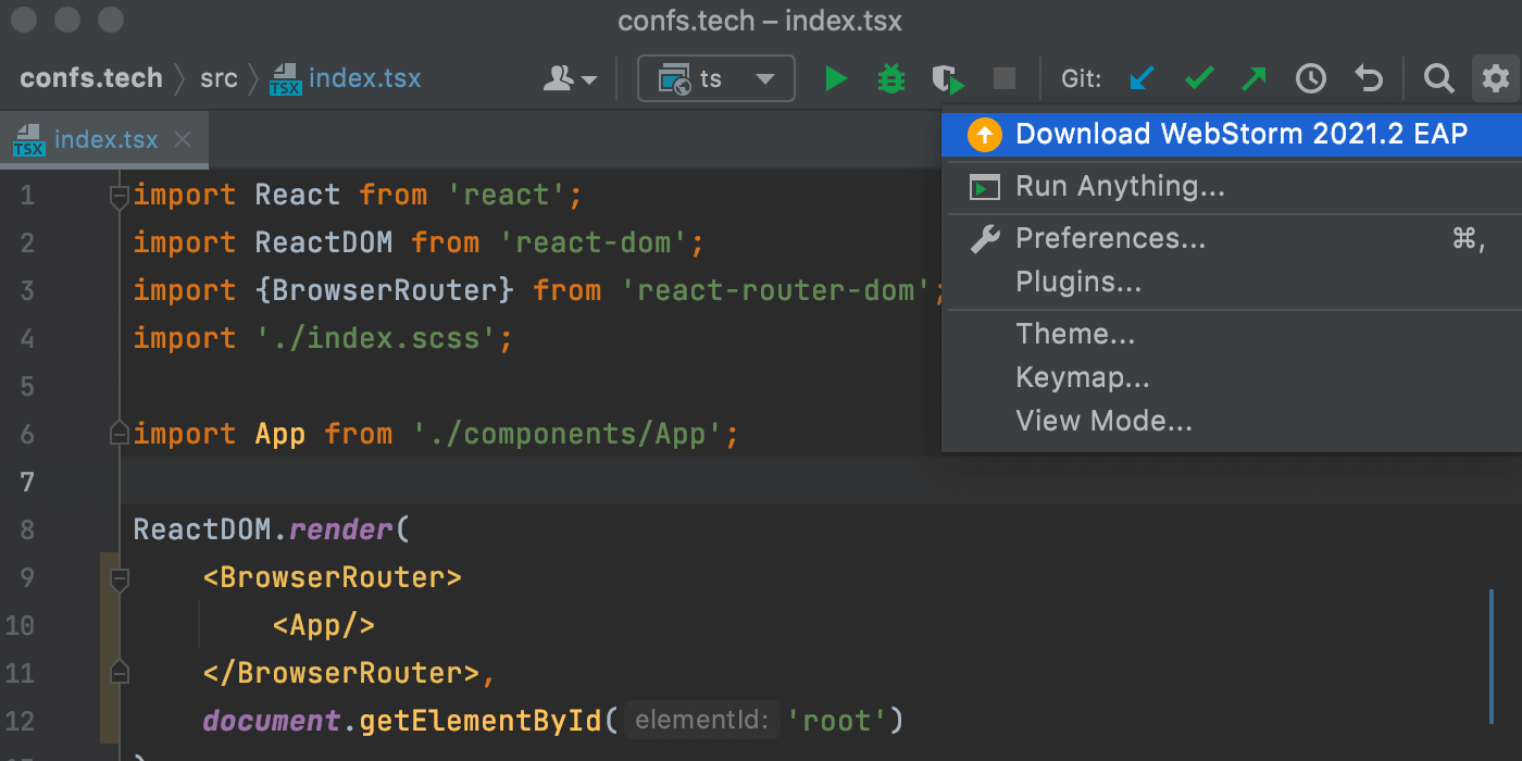 webstorm format on save