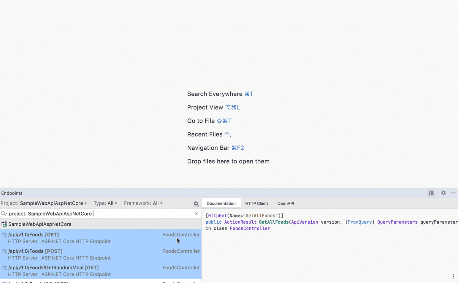 exporting endpoints to openapi specification