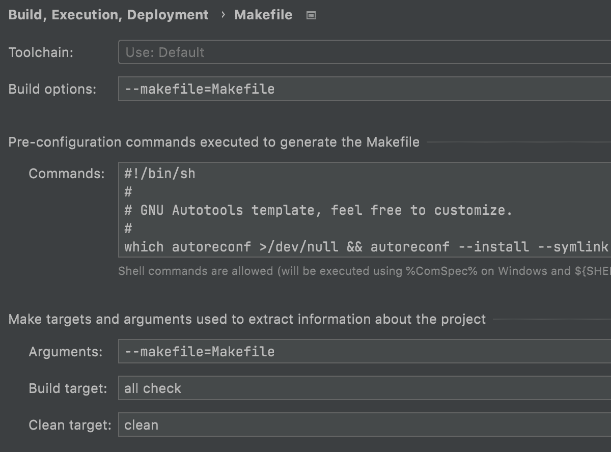 Preconfiguration step