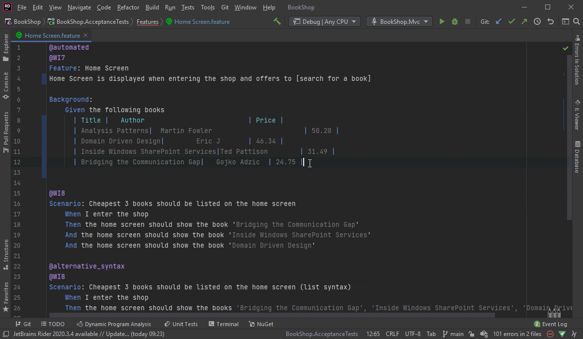 SpecFlow for Rider (Plugin) is now Available! | The .NET Tools Blog