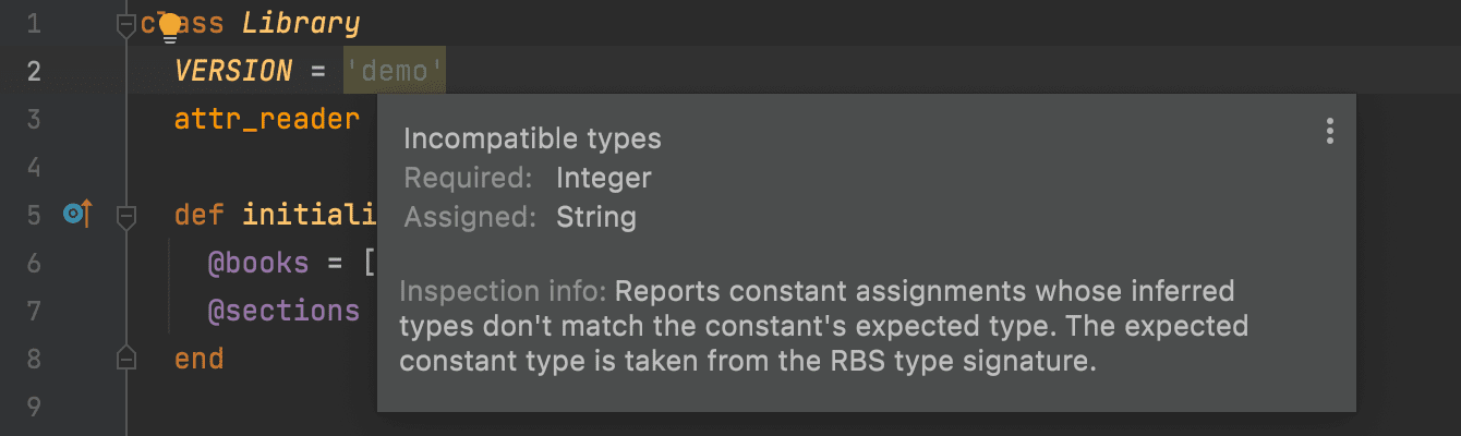 Constant type mismatch error