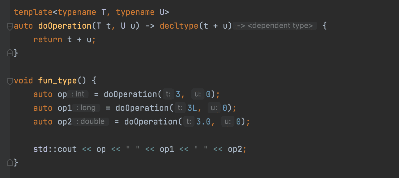 Decltype hints