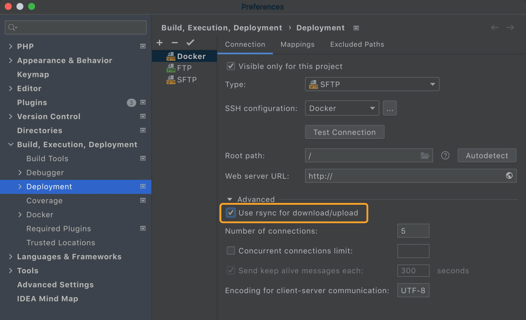 how to upload to server using jetbrains webstorm