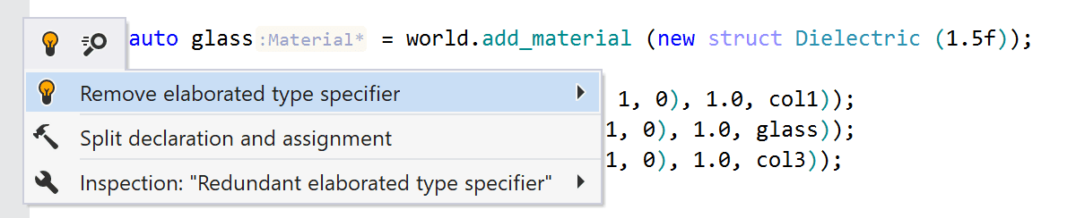 Redundant elaborated type specifier
