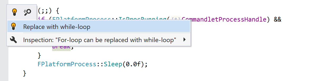 For-loop can be replaced with while-loop
