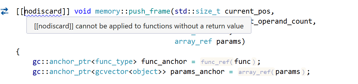 [[nodiscard]] cannot be applied to functions without a return value