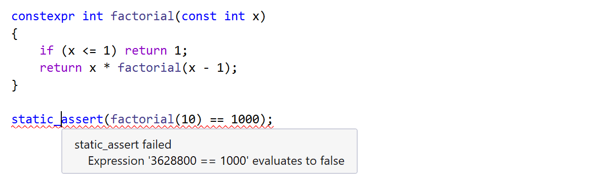 Details about failing static_assert