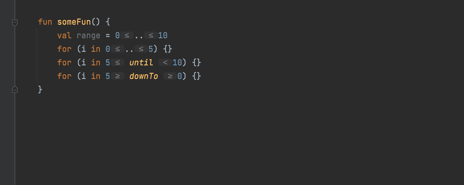 Kotlin - ranges 