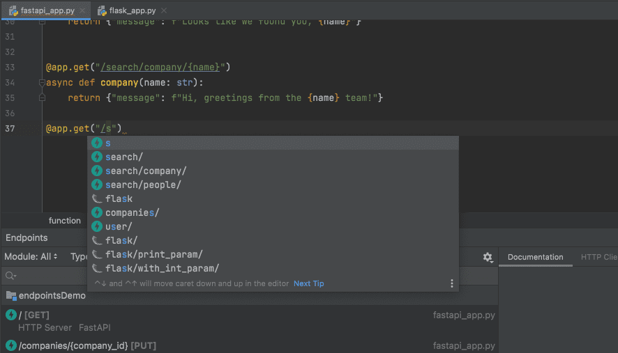 endpoints-code-completion