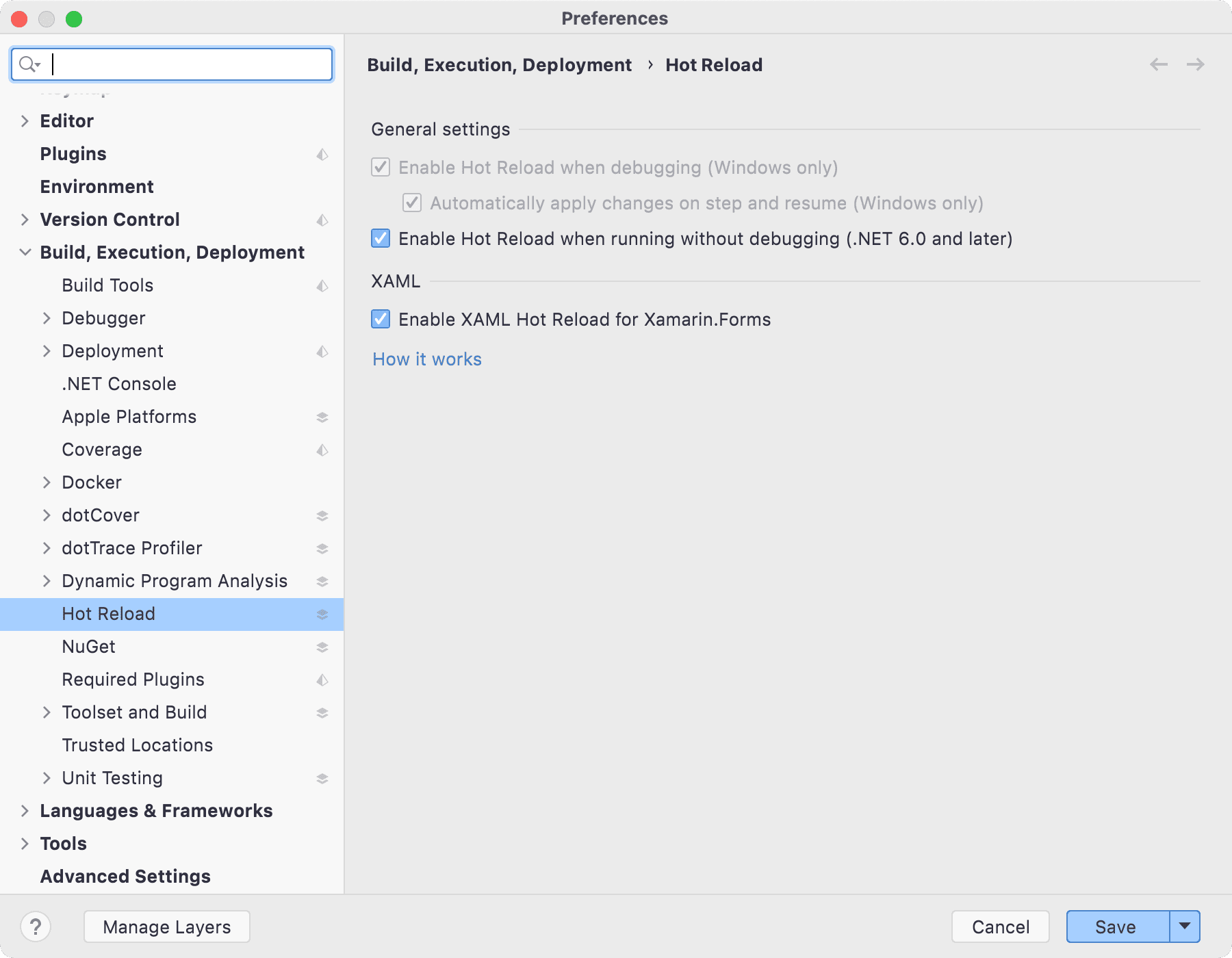 visual studio hot reload .net