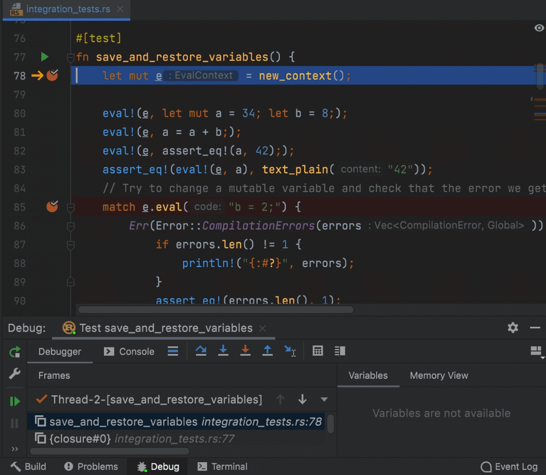 Breakpoints in disassembly