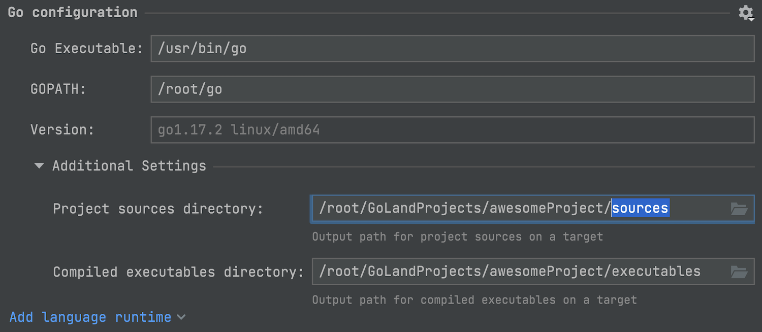 ssh sources settings