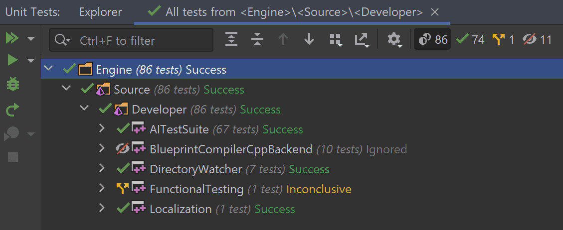 UE test types