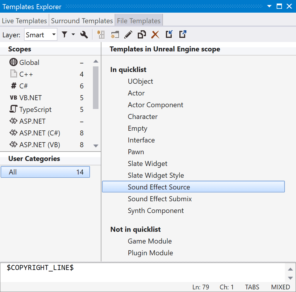 Templates in Unreal Engine scope