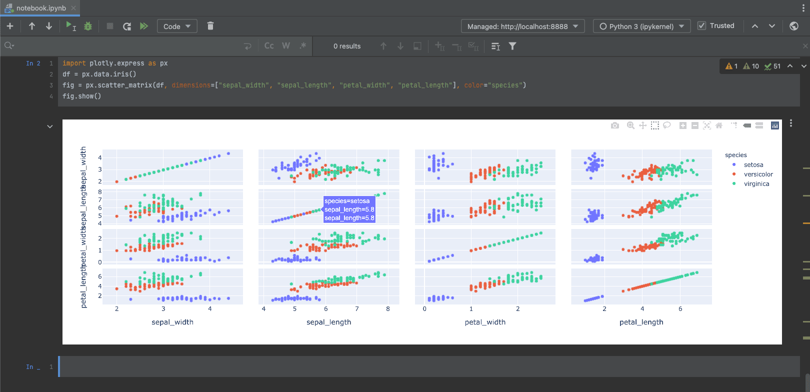 Interactive outputs in Jupyter notebooks