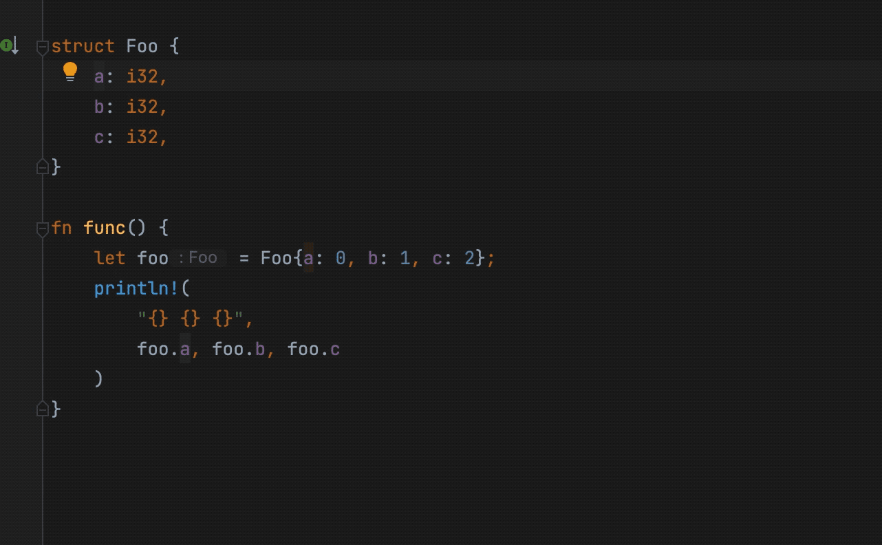 Extract struct fields