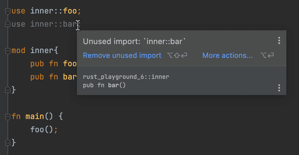 Unused import annotation