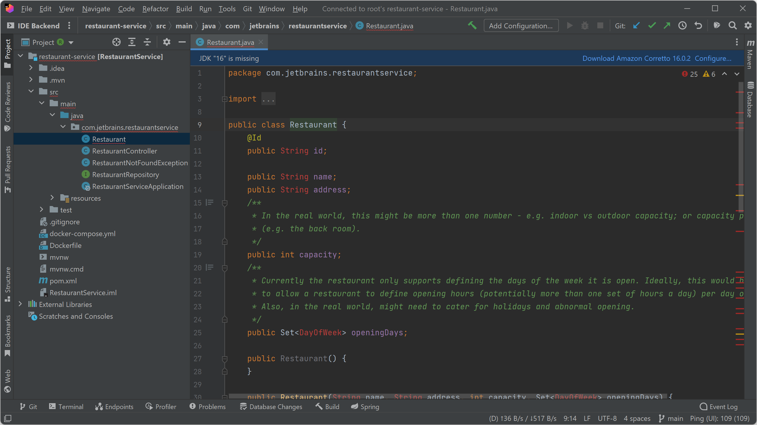 IntelliJ IDEA(및 JetBrains Gateway)에서 개발 환경 실행