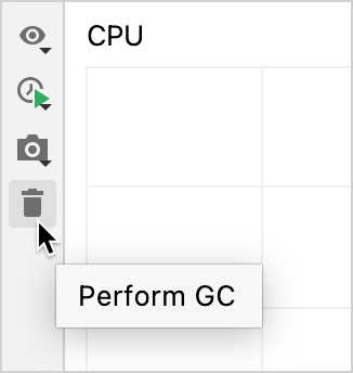GC button in CPU and Memory Live Charts