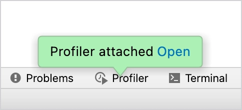 Click the balloon to open the profiling report.