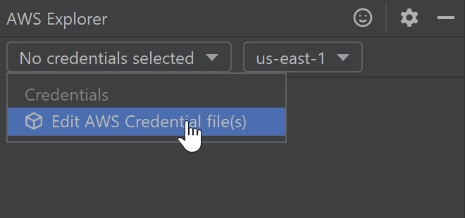 Option de modification du fichier d'informations d'identification