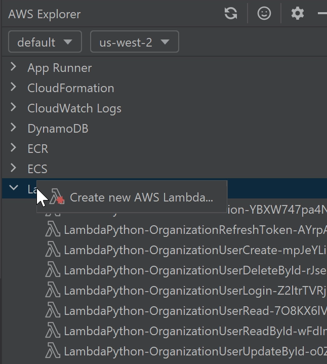 Create New Lambda