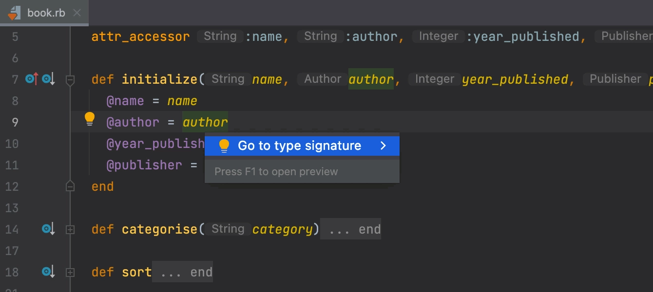 A quick-fix for mismatched type signatures