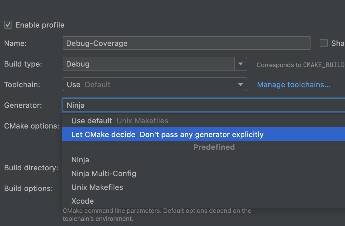 CMake generators