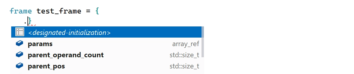 Multiline code generation for aggregate initialization