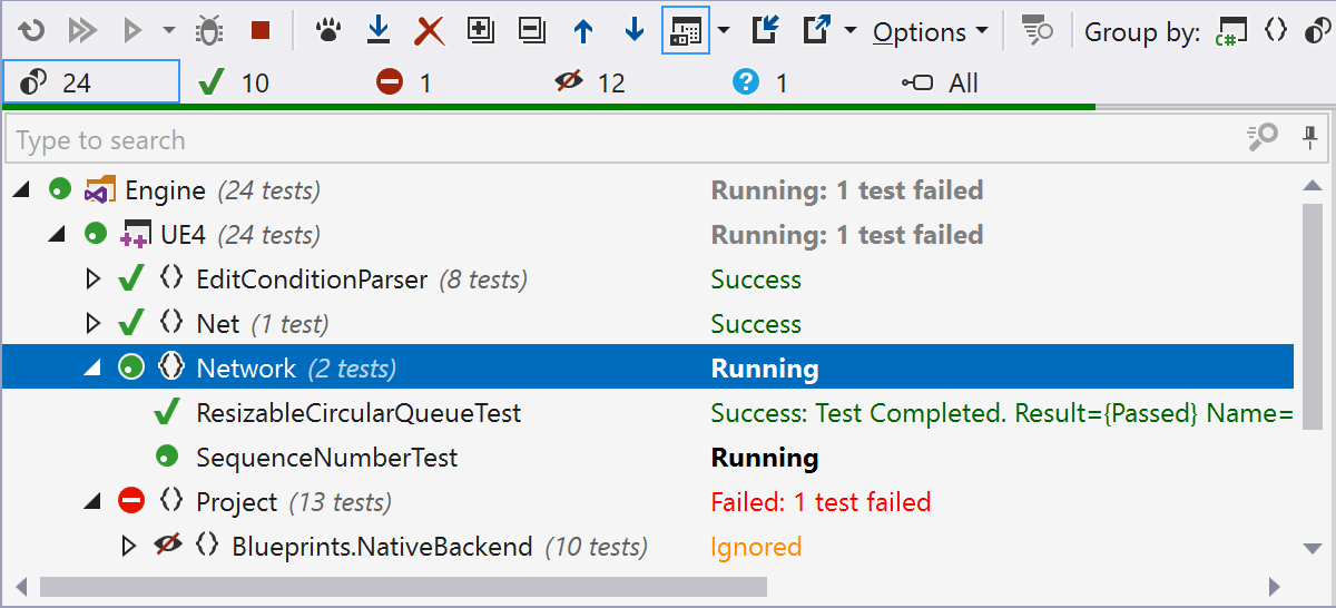 Unreal Engine testing framework