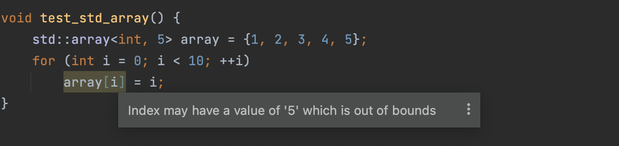 Bounds in the array