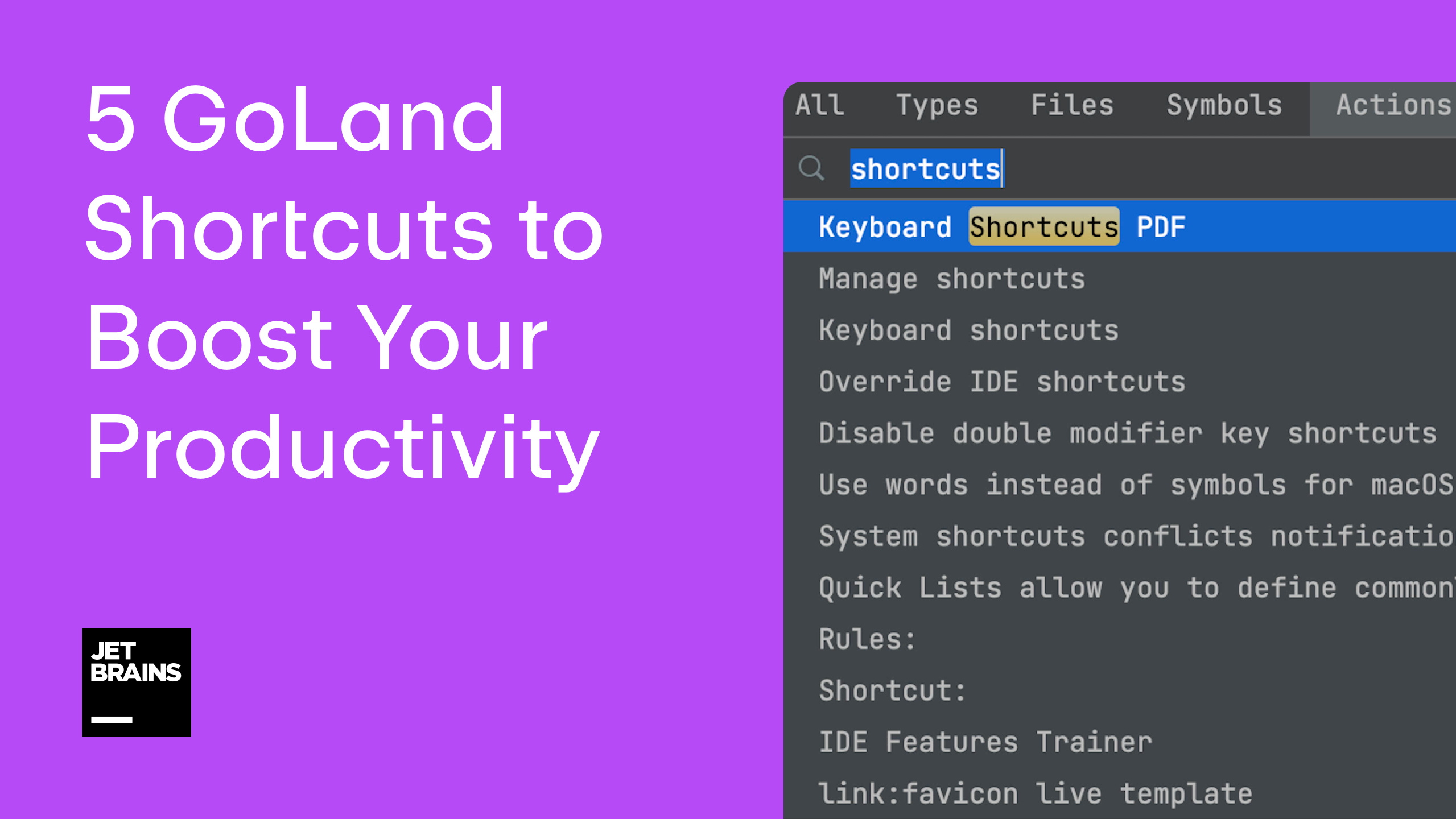 goland shortcuts mac