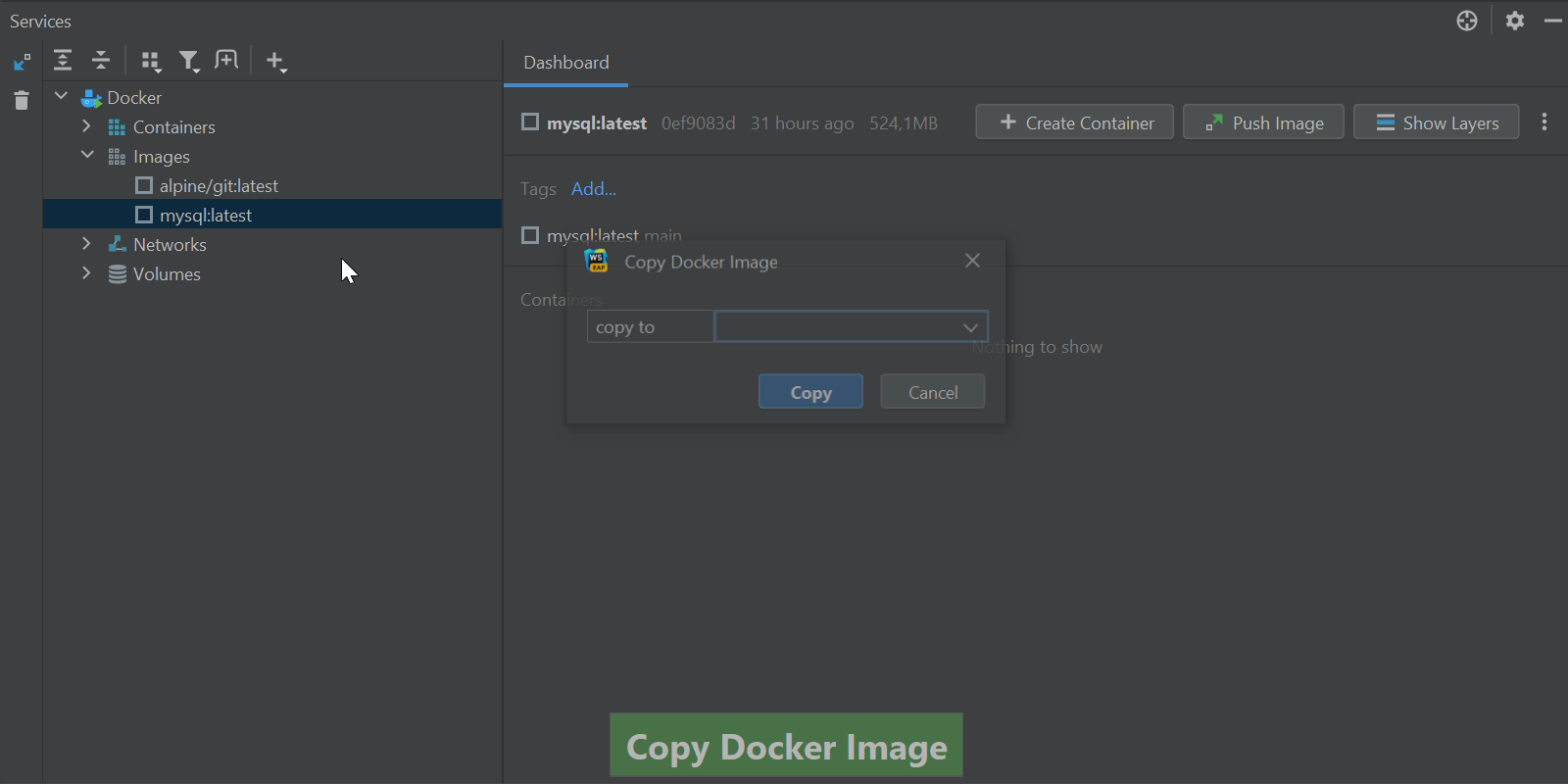 Copy Docker images and add to another connection
