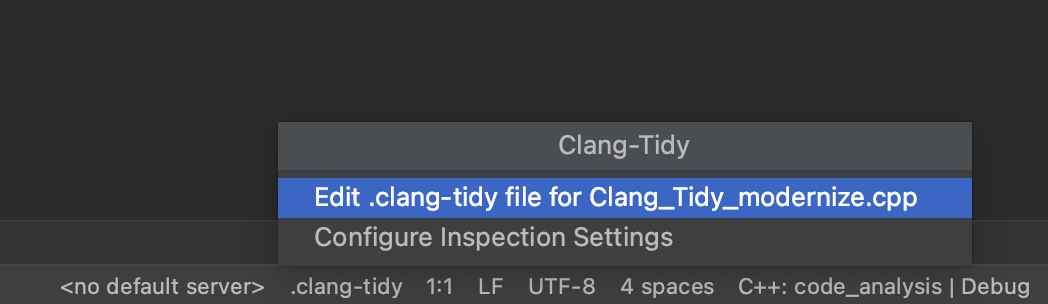 Clang-Tidy settings