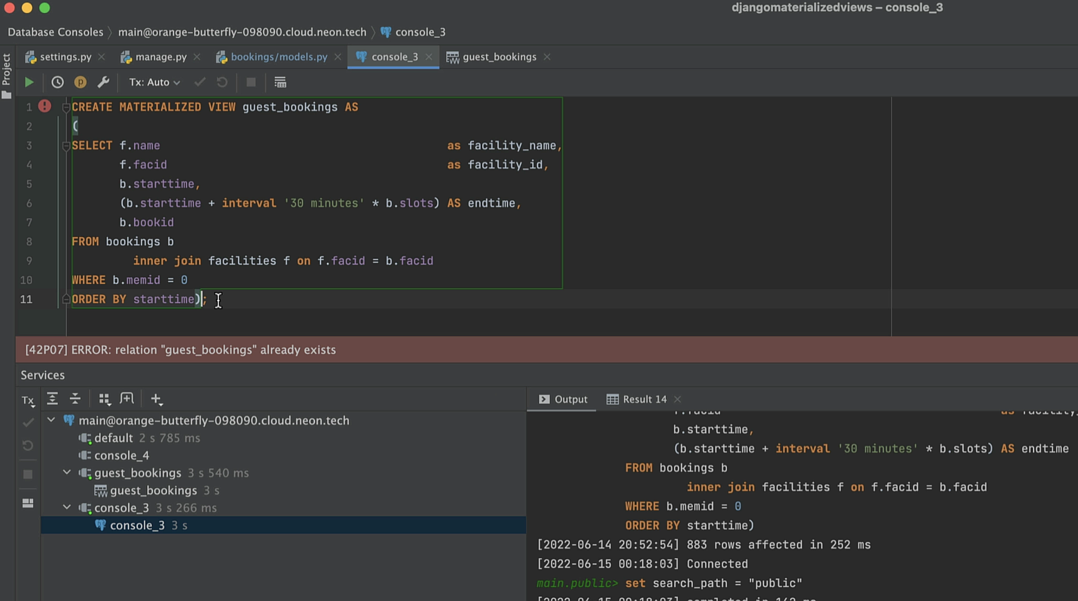 How To Use Materialized Views In Django | The Pycharm Blog