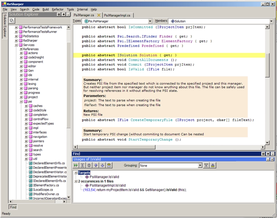 The ReSharper IDE preview