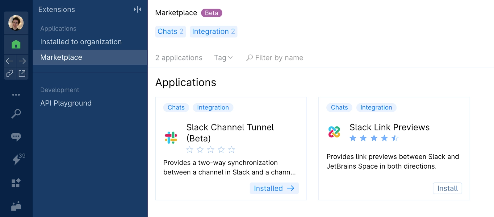 Space Marketplace 베타 버전 출시