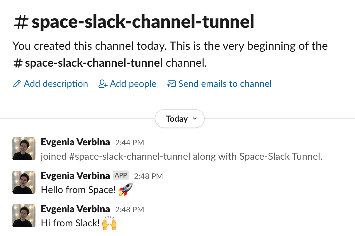 Intégration de Slack avec Space