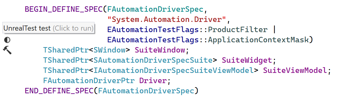 UE Spec tests