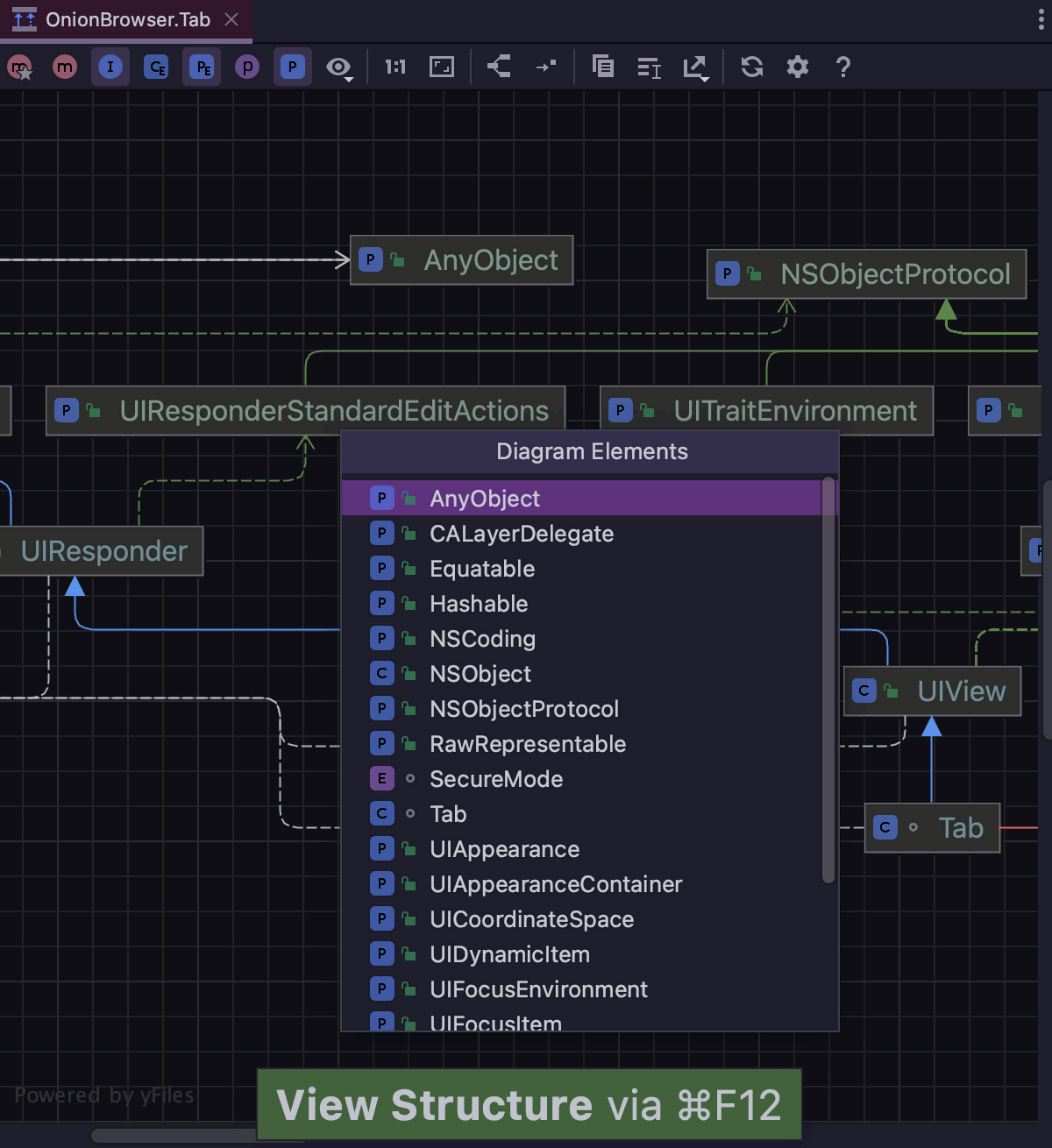 Navigate through diagrams