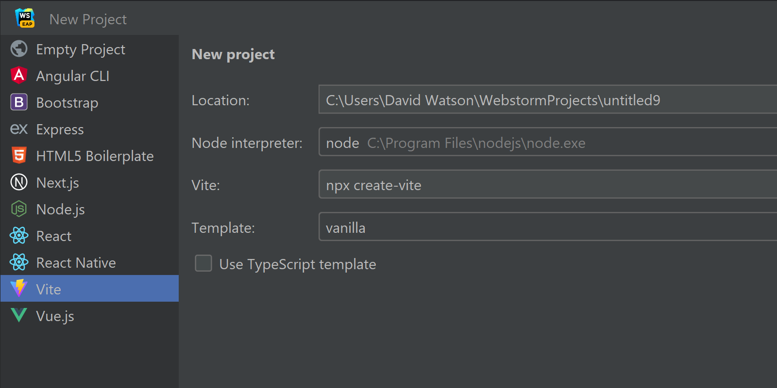 Image of the project templates in File / New/ Project