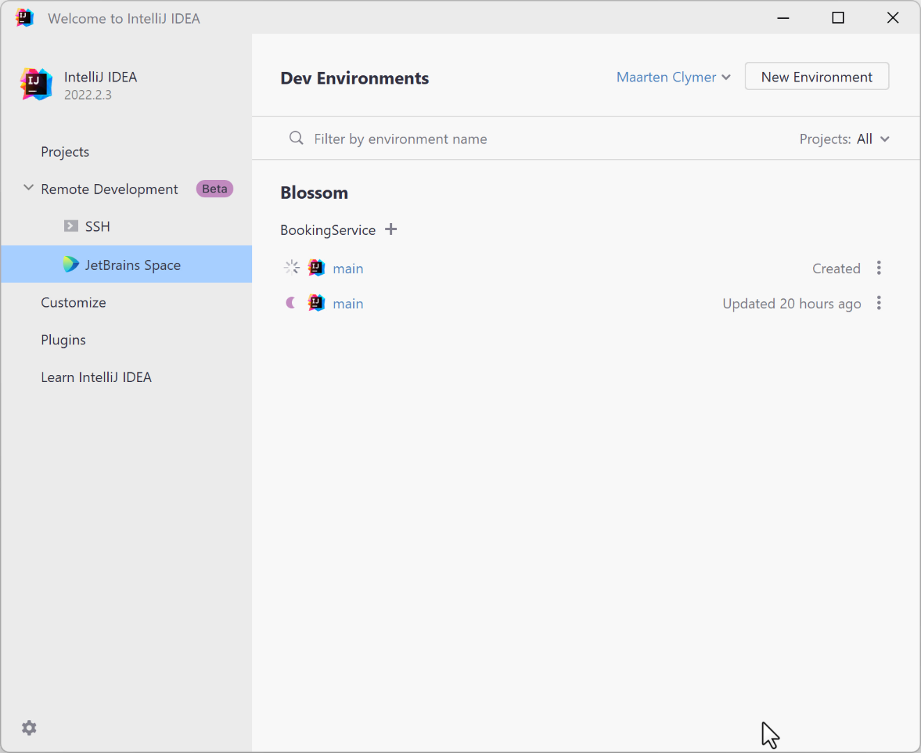 Use JetBrains IDE to manage Space dev environment
