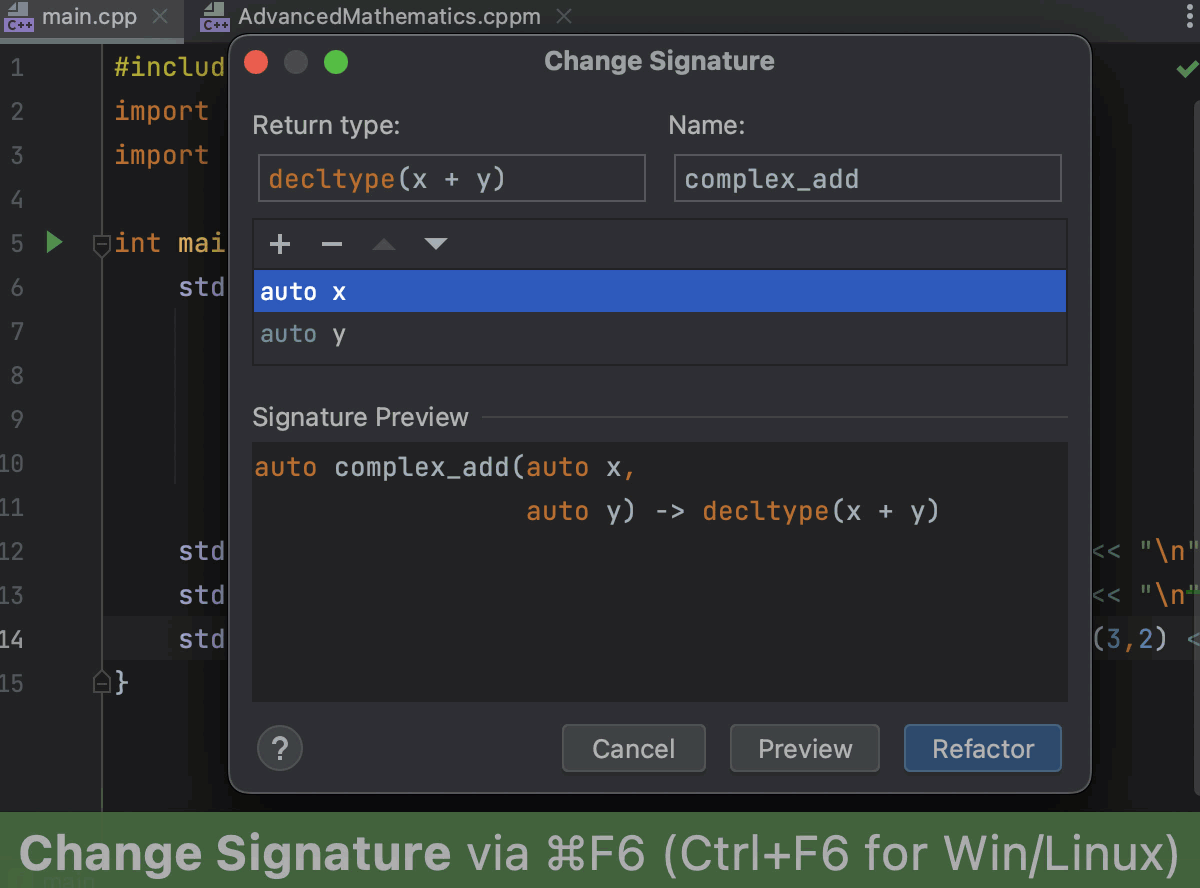 Refactorings in modules